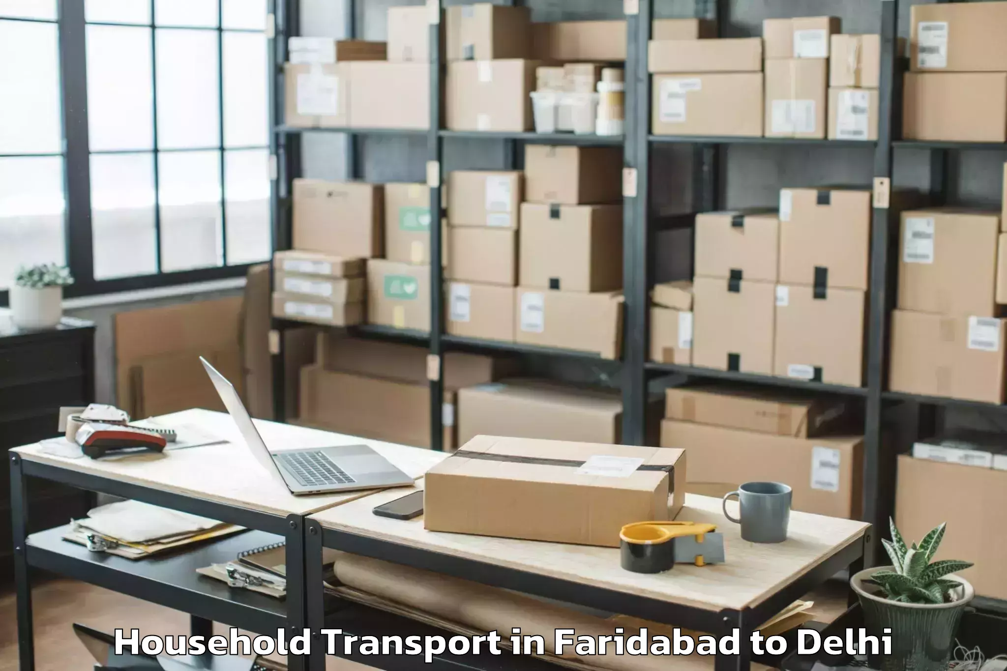 Get Faridabad to Patel Nagar Household Transport